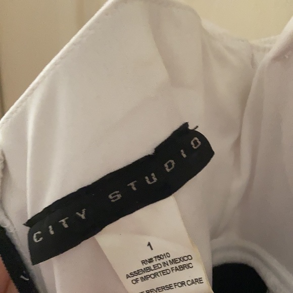 City Studio Full Length Strapless Formal Prom Dress Size 1 Gown White Black EUC - Picture 7 of 10